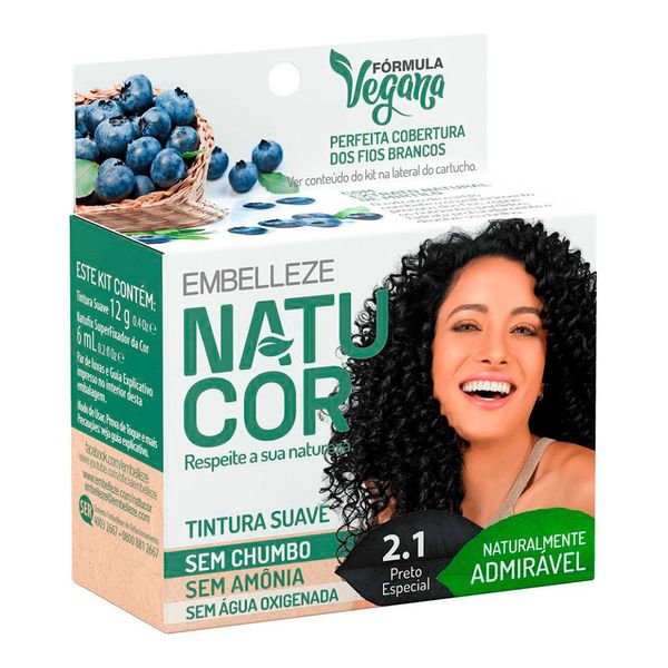 Tintura Natucor Fórmula Vegana 2.1 Preto Especial 1 Unidade
