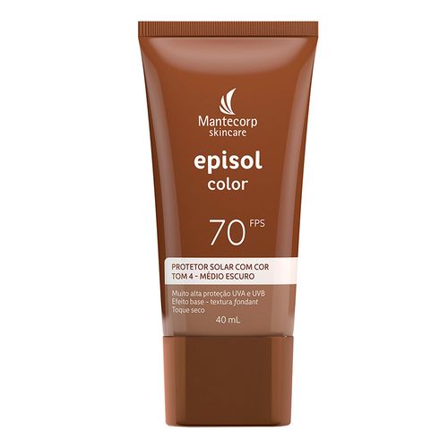 Protetor Solar episol Color Tom 4 Médio 70 FPS 40g Protetor Solar episol Color Tom 4 Médio 70 FPS 40g