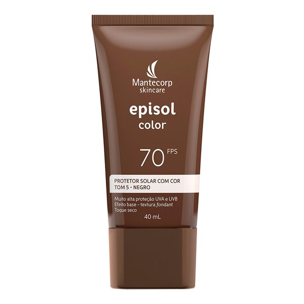 Protetor Solar Facial Episol FPS 70 Color Tom 5 Negro 40g