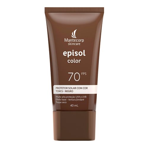Protetor Solar Facial Episol Fps 70 Color Tom 5 Negro 40G