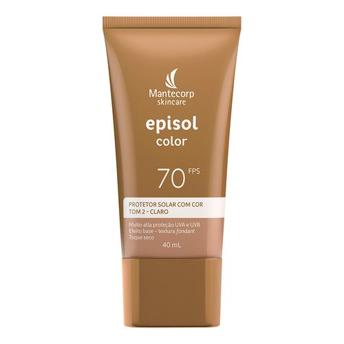 Protetor Solar Facial Episol Fps 70 Color Tom 2 Claro 40G