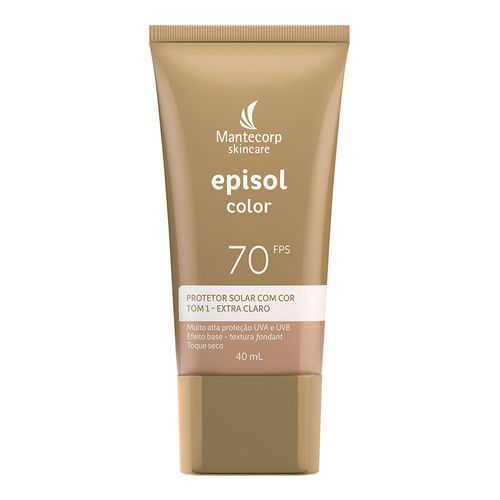Protetor Solar Facial Episol Fps 70 Color Tom 1 Extra Claro 40G