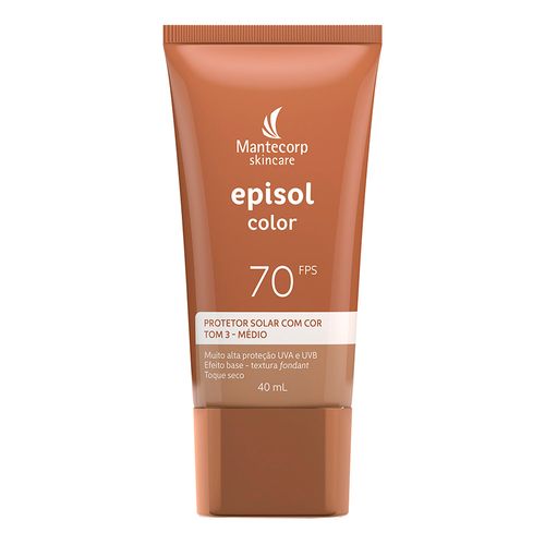 Protetor Solar episol Color Tom 3 Médio 70 FPS 40g Protetor Solar episol Color Tom 3 Médio 70 FPS 40g