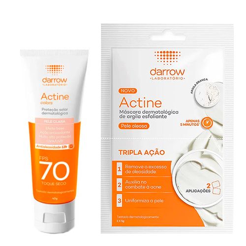 935129317---Kit-Facial-Darrow-Protetor-Solar-Toque-Seco-Pele-Clara-FPS70-40g---Mascara-Dermatologica-de-Argila-Esfoliante-Peles-Oleosas-2-Saches-de-5g