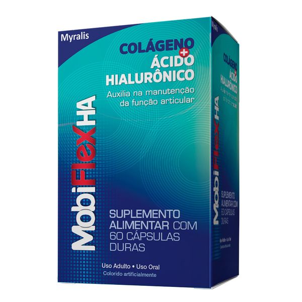 Suplemento Alimentar Mobiflex Colágeno + Ácido Hialurônico 60 Cápsulas