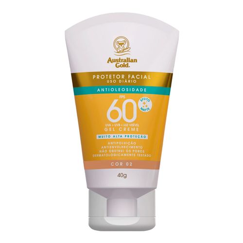 Protetor Solar Fácial Australian Gold AntiOleosidade 60FPS 40g Protetor Solar Fácial Australian Gold AntiOleosidade 60FPS 40g