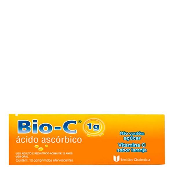 Vitamina C Bio-C Efervescente 1g União Química 10 comprimidos