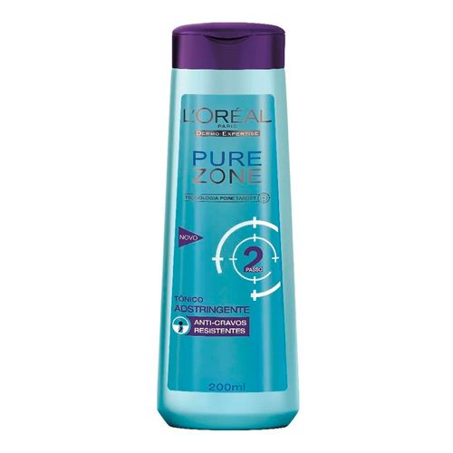 Tonico-Adstringente-Pure-Zone-Loreal-200ml Tonico-Adstringente-Pure-Zone-Loreal-200ml