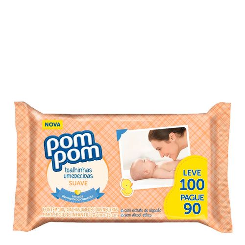 Toalhas-Umedecidas-Pompom-100-Unidades Toalhas-Umedecidas-Pompom-100-Unidades