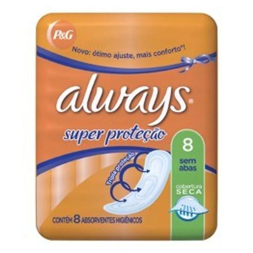 Absorvente-Always-Basico-Malha-Seca-sem-abas-8-unidades Absorvente-Always-Basico-Malha-Seca-sem-abas-8-unidades