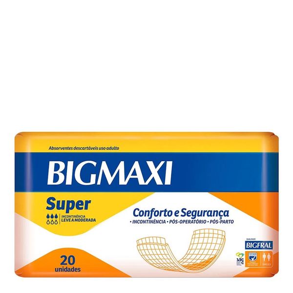Absorvente Geriátrico Bigmaxi C/ 20 Unidades