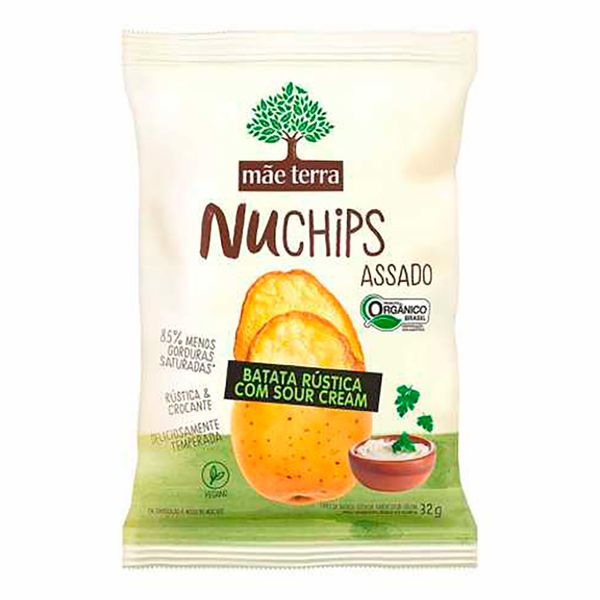 Chips de Batata Rústica Orgânico Mãe Terra 32g