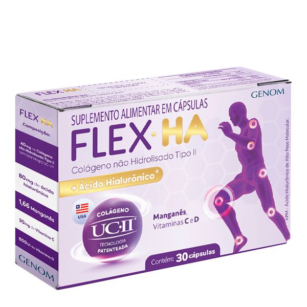 Suplemento Alimentar de Colágeno Flex-Há Genom Lab 30 Cápsulas