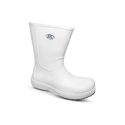 Bota Antiderrapante Cano Longo Branca Soft Works BB87 - Drogaria Sao Paulo