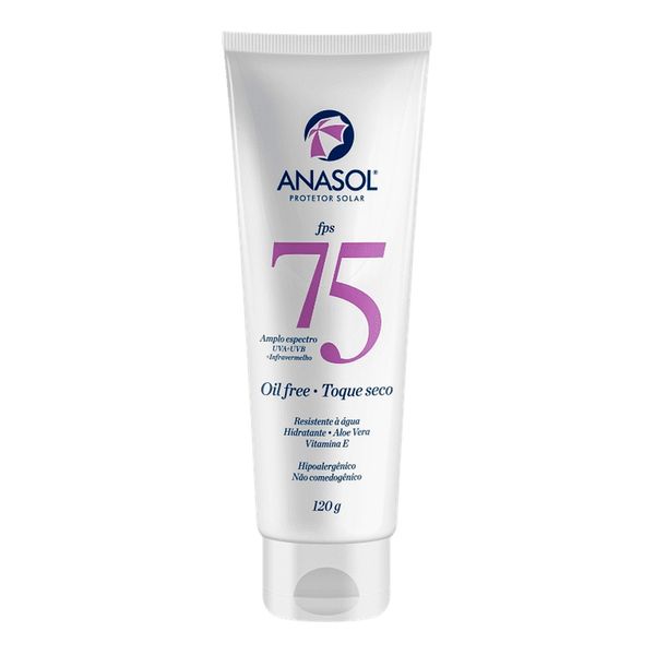Protetor Solar Anasol Oil Free Toque Seco FPS75 120g