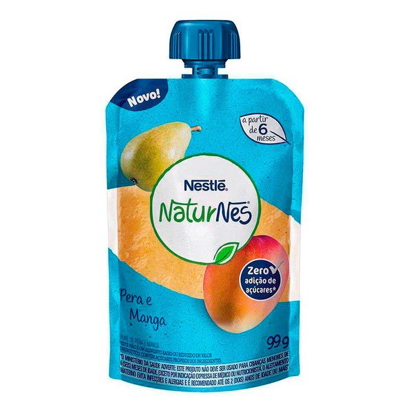 Purê de Frutas Naturnes Pera e Manga Pouch 99g