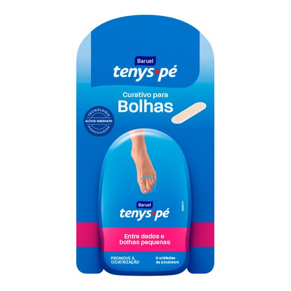 Curativo para Bolhas Tenys Pé Entre Dedos e Bolhas Pequenas 6 Unidades