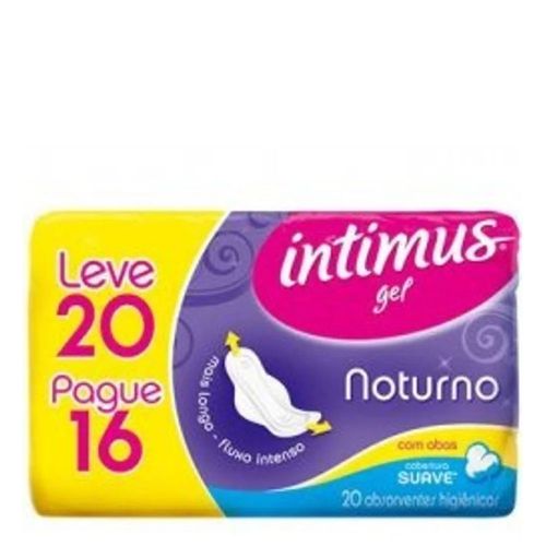 Absorvente Intimus Gel Noturno Abas 20 Unidades