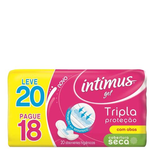 Absorvente Intimus Gel Tripla Proteção Cobertura Seca 20 Unidades Absorvente Intimus Gel Tripla Proteção Cobertura Seca 20 Unidades