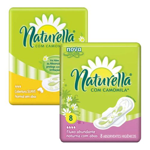 Absorvente Naturella Normal 8 Unidades + Noturno Abas 8 Unidades Absorvente Naturella Normal 8 Unidades + Noturno Abas 8 Unidades