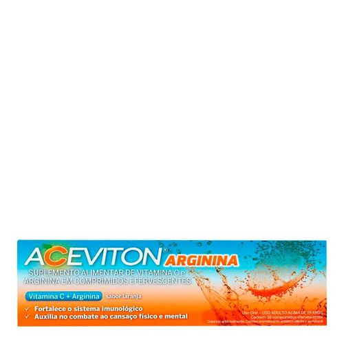 Aceviton Arginina Cimed Sabor Laranja 16 Comprimidos