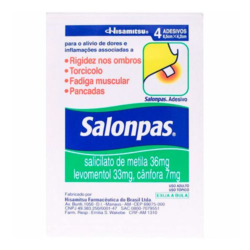Adesivo-Salonpas-Pequeno-4-Unidades Adesivo-Salonpas-Pequeno-4-Unidades