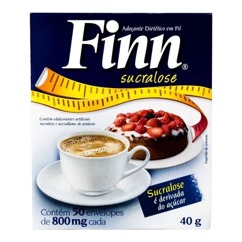 Adoçante em Pó Finn Sucralose 8g C/ 50 Envelopes Adoçante em Pó Finn Sucralose 8g C/ 50 Envelopes