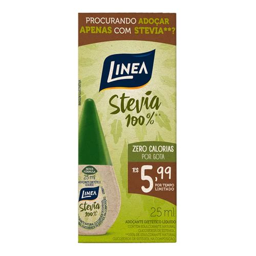 Adoçante Linea 100% Stevia 25ml Adoçante Linea 100% Stevia 25ml