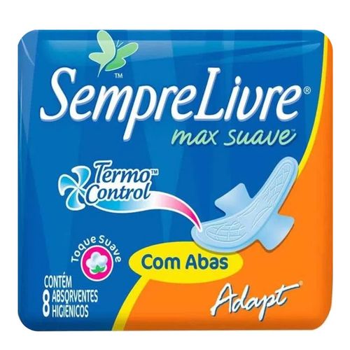 Absorvente Sempre Livre Adapt C/Abas C/8 4 Unidades