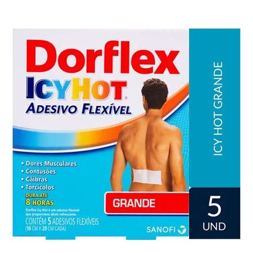 Adesivo Anti-inflamatório Dorflex Icy Hot Grande 5 Unidades Adesivo Anti-inflamatório Dorflex Icy Hot Grande 5 Unidades