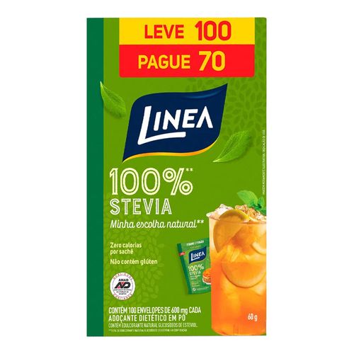 Adoçante Linea Stevia Pó 600mg 100 Envelopes