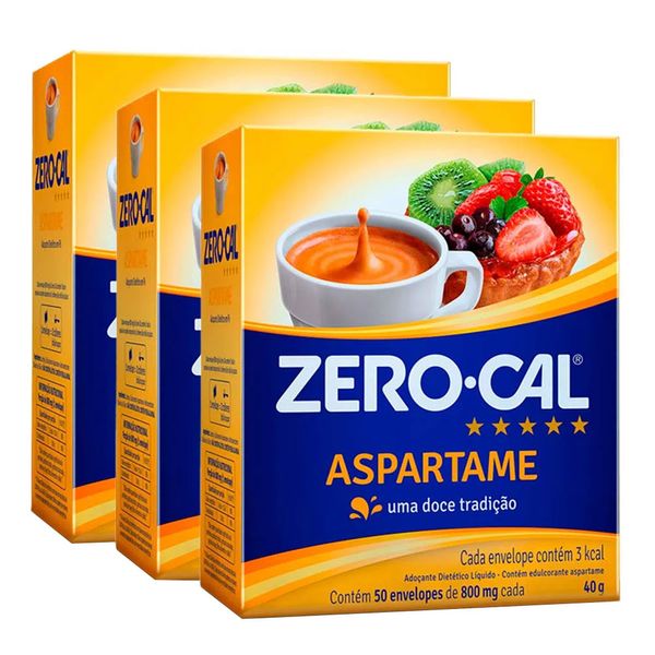 Adoçante Zero Cal 50 Envelopes 0,8g 3 Unidades