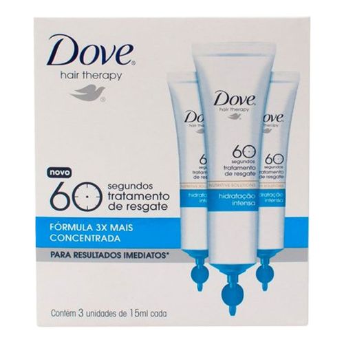 Ampola de Tratamento Dove Hidratação Intensa 15ml C/3 Ampola de Tratamento Dove Hidratação Intensa 15ml C/3
