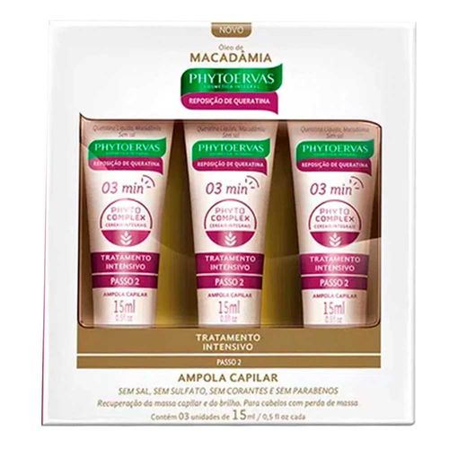 Ampola Phytoervas Reposição De Queratina 15ml Com 3 Unidades