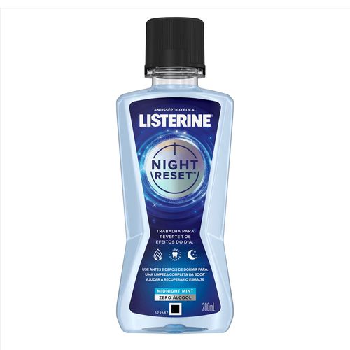 Antisséptico Bucal Listerine Night Reset 200ml Antisséptico Bucal Listerine Night Reset 200ml