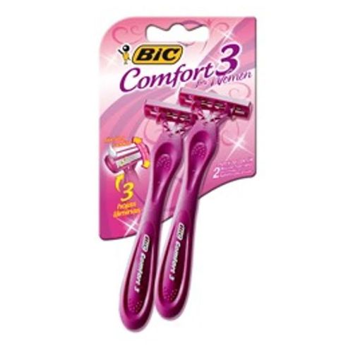 Aparelho de Barbear Bic Comfort 3 Feminino 2 Unidades Aparelho de Barbear Bic Comfort 3 Feminino 2 Unidades