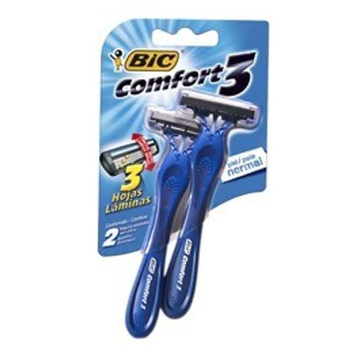 Aparelho de Barbear Bic Comfort 3 Pele Normal 2 Unidades Aparelho de Barbear Bic Comfort 3 Pele Normal 2 Unidades