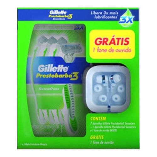 Aparelho Barbeador Prestobarba 3 Bodysense C/ 8 Unidades Grátis Fone de Ouvido Aparelho Barbeador Prestobarba 3 Bodysense C/ 8 Unidades Grátis Fone de Ouvido