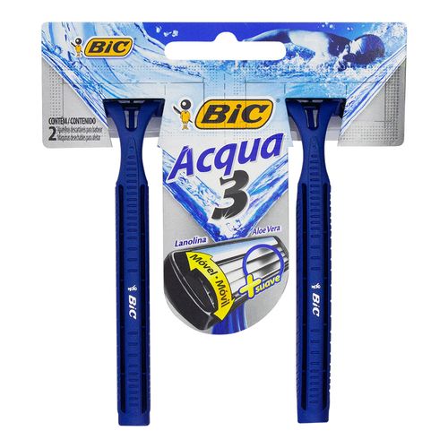 Aparelho de Barbear Bic Acqua 3 2 Unidades Aparelho de Barbear Bic Acqua 3 2 Unidades