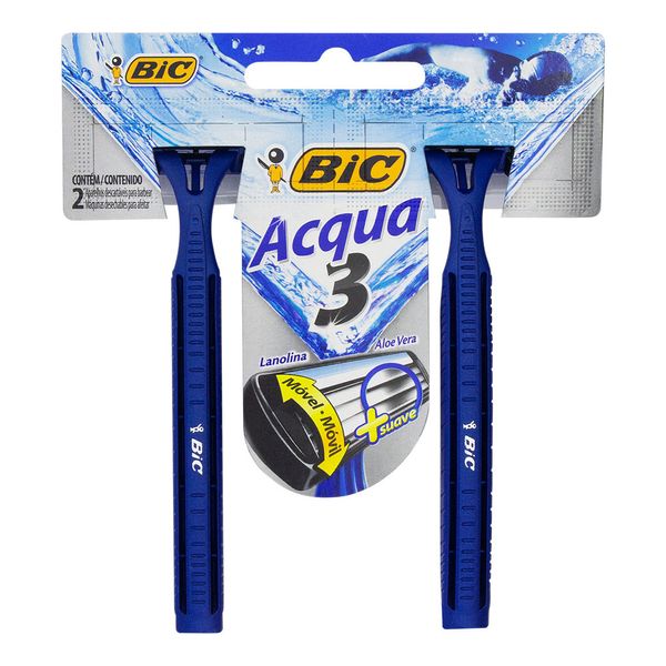 Aparelho de Barbear Bic Acqua 3 2 Unidades