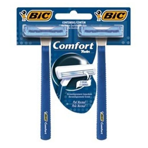 Aparelho de barbear Bic Comfort Twin pele normal com 2 unidades Aparelho de barbear Bic Comfort Twin pele normal com 2 unidades