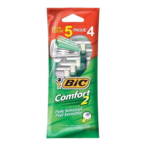 Aparelho de Barbear Bic Comfort2 5 Unidades Aparelho de Barbear Bic Comfort2 5 Unidades