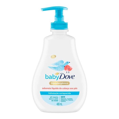 Sabonete Líquido Da Cabeça Aos Pés Baby Dove Hidratação Enriquecida 400Ml