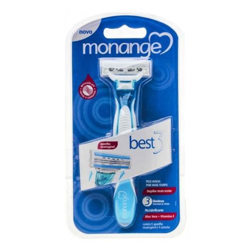 Aparelho de Depilação Monange 3 Lâminas + 1 Carga Aparelho de Depilação Monange 3 Lâminas + 1 Carga