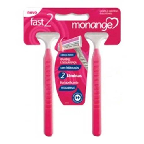 Aparelho de Depilação Monange Fast 2 Descartável 2 Unidades Aparelho de Depilação Monange Fast 2 Descartável 2 Unidades