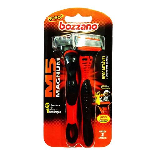 Aparelho de barbear Bozzano Magnum 5 com 2 unidades