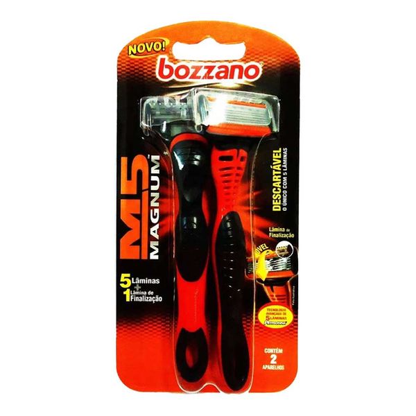 Aparelho de barbear Bozzano Magnum 5 com 2 unidades
