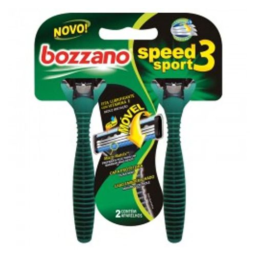 Aparelho de Barbear Bozzano Speed 3 Sport - 2 unidades Aparelho de Barbear Bozzano Speed 3 Sport - 2 unidades