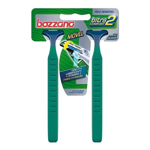Aparelho de Barbear Bozzano Ultra Confort 2 Com 2 Aparelho de Barbear Bozzano Ultra Confort 2 Com 2