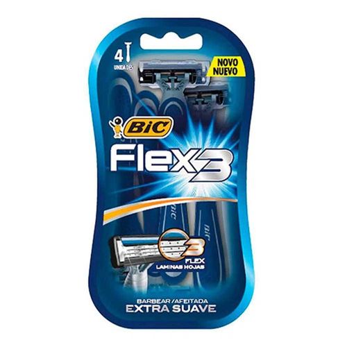 Aparelho De Barbear Descartável Bic Flex 4 Unidades